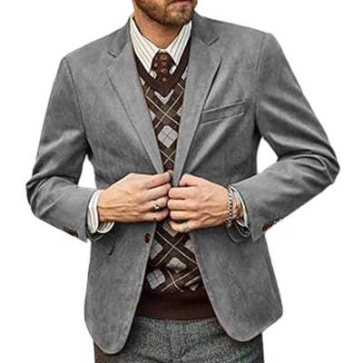 Suede Look Classic Blazer