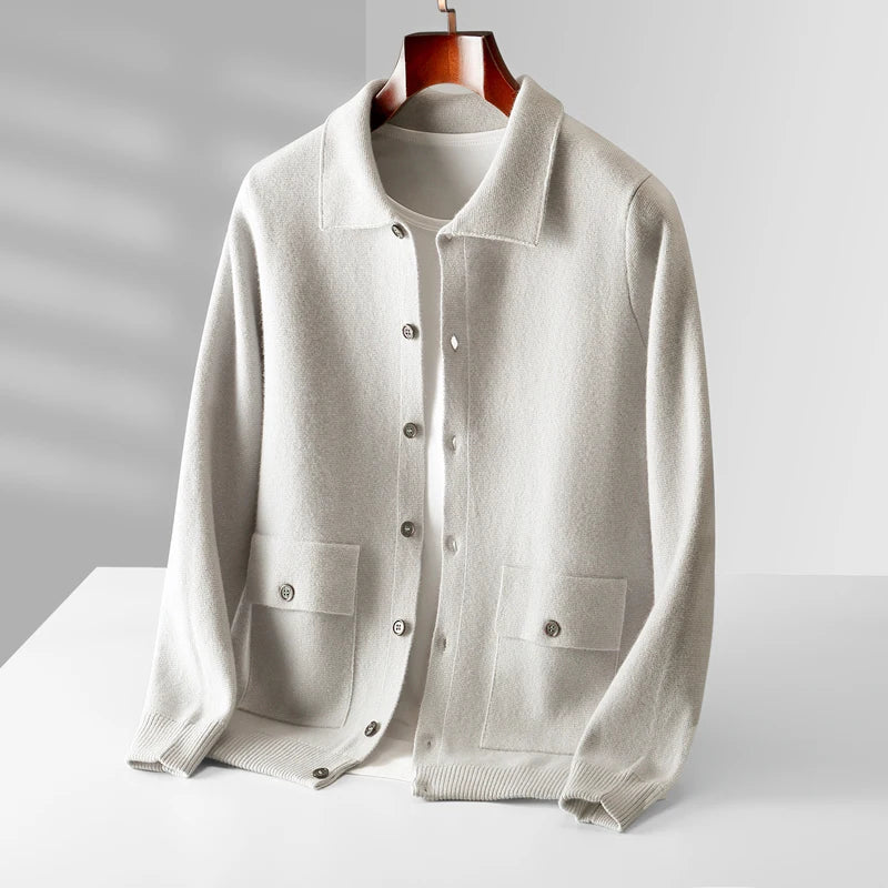 Wool Button-Up Cardigan