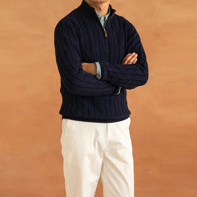 Classic Knit Zip Pullover