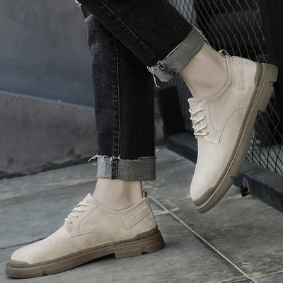 Textured Cow Suede Derby Shoes