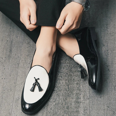 Glossy Tassel Loafers