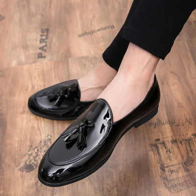 Glossy Tassel Loafers