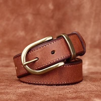 Classic Leather Buckle Belt