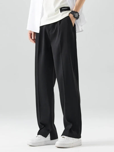 Minimalist Loose Fit Slit Pants