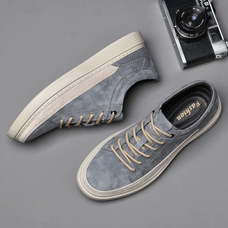 Classic Lace-Up Suede Sneakers