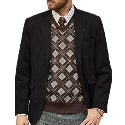 Suede Look Classic Blazer