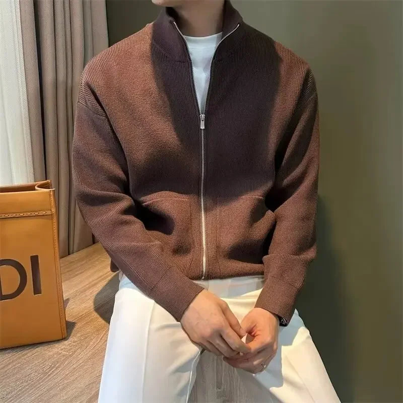Modern Basic Zip Sweater