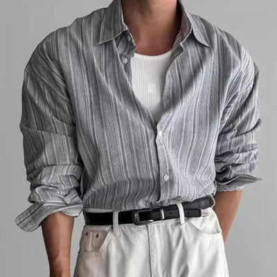 Relaxed Stripe Button Shirt
