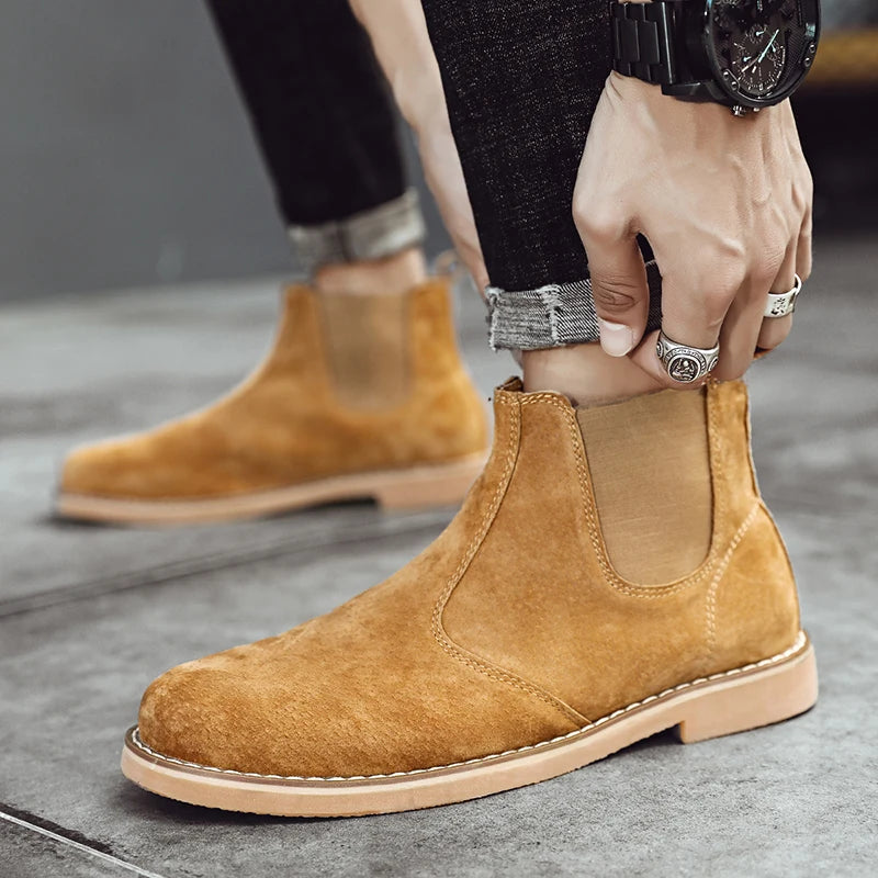 Minimalist Suede Chelsea Boots