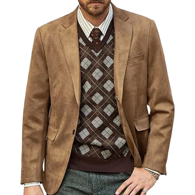 Suede Look Classic Blazer
