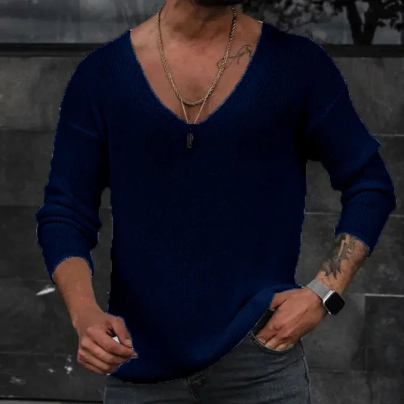 Relaxed V-Neck Pullover