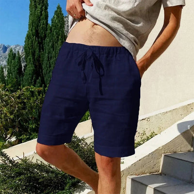 Relaxed Fit Linen Cotton Shorts
