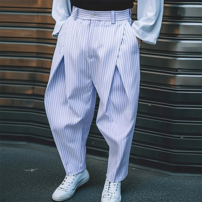 Bold Stripe Wide Trousers