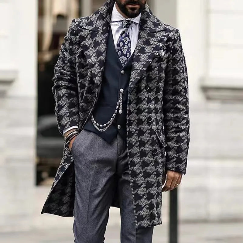 Classic Checkered Overcoat