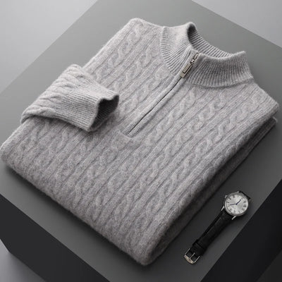 Wool Blend Cable Knit Pullover