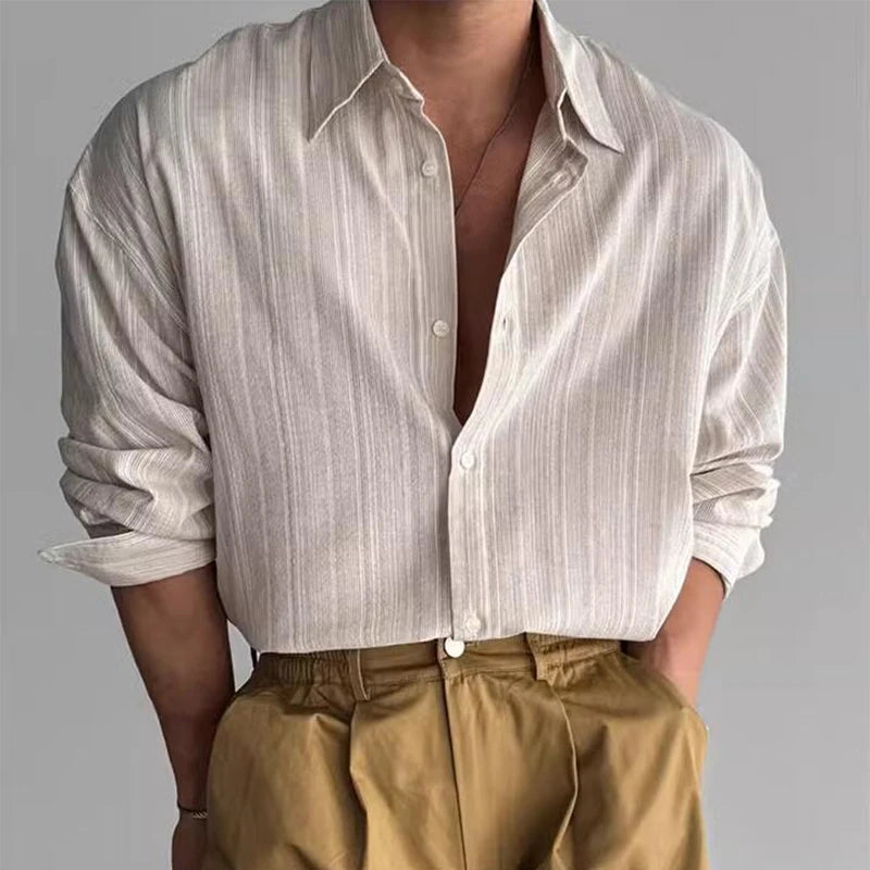 Relaxed Stripe Button Shirt