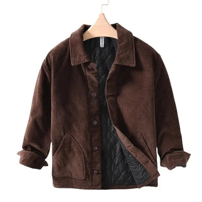 Quilted Corduroy Shirt Jacket