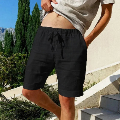 Relaxed Fit Linen Cotton Shorts