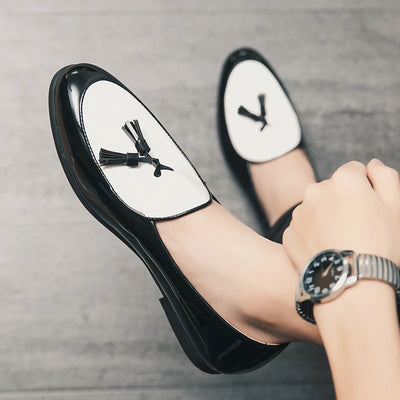 Glossy Tassel Loafers