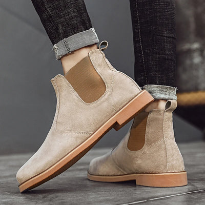 Minimalist Suede Chelsea Boots