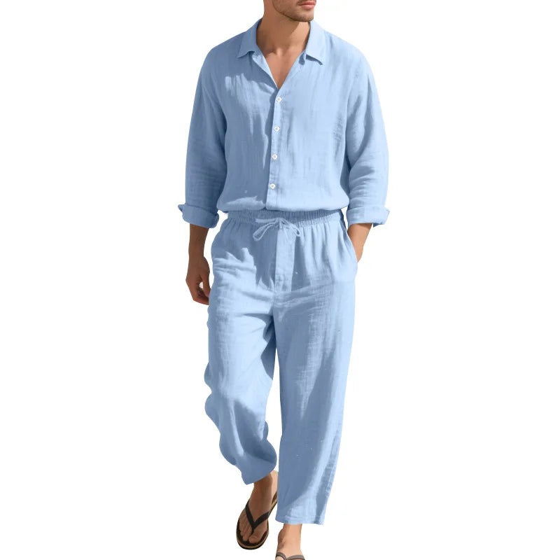 Relaxed Button-Up Beach Set