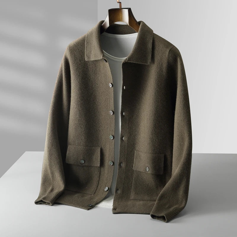 Wool Button-Up Cardigan