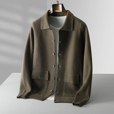 Wool Button-Up Cardigan