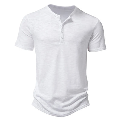 Minimalist Cotton Henley Shirt