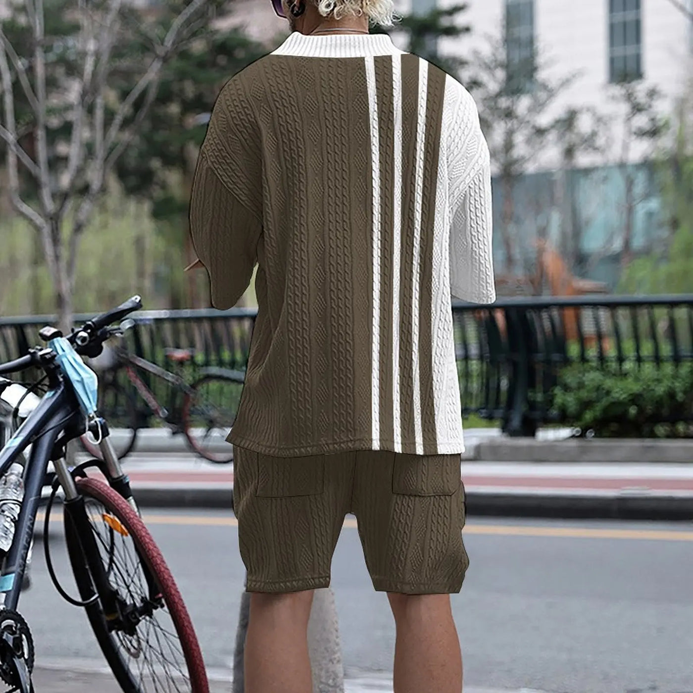 Split Cable Knit Lounge Set