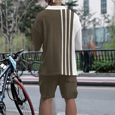 Split Cable Knit Lounge Set