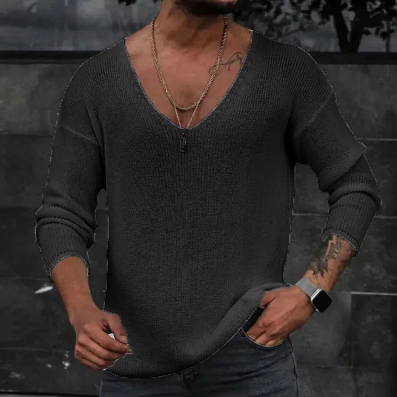 Relaxed V-Neck Pullover