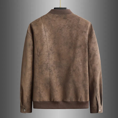 Oversized PU Leather Zip Jacket