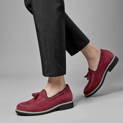 Faux Suede Tassel Dress Loafers