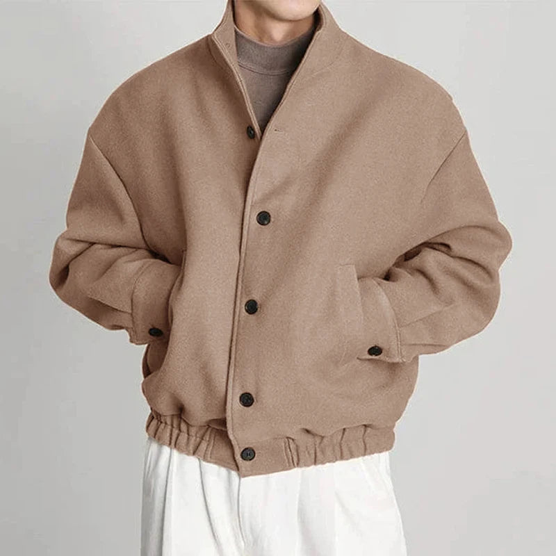 Minimalist Stand Collar Jacket