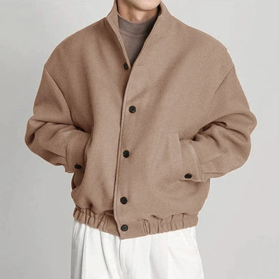 Minimalist Stand Collar Jacket