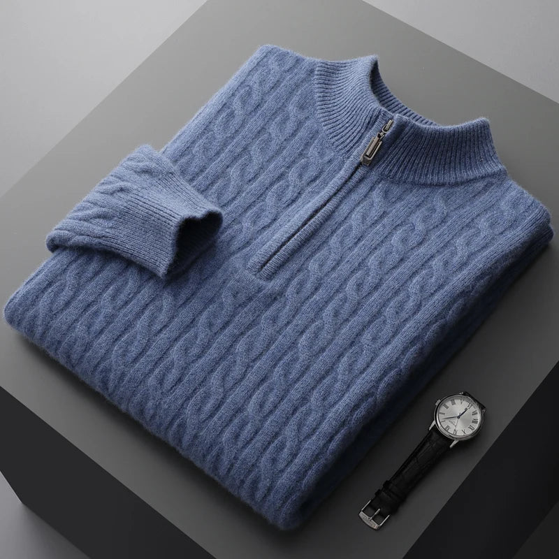 Wool Blend Cable Knit Pullover