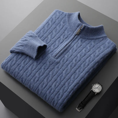 Wool Blend Cable Knit Pullover