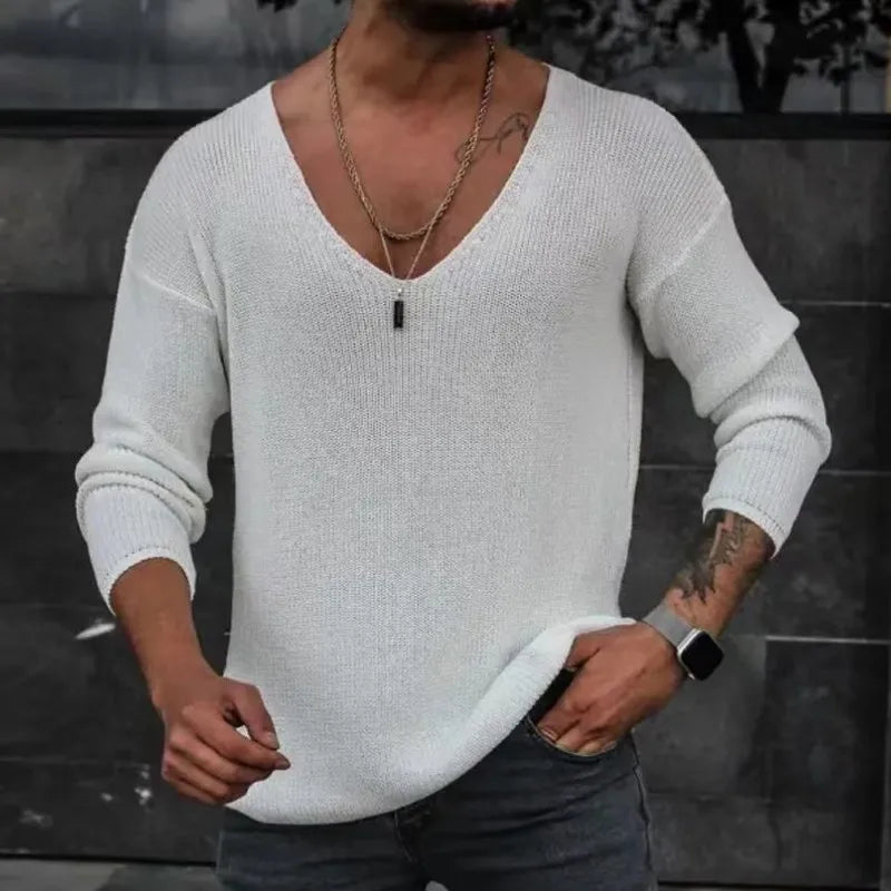 Relaxed V-Neck Pullover