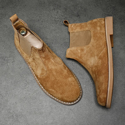 Minimalist Suede Chelsea Boots