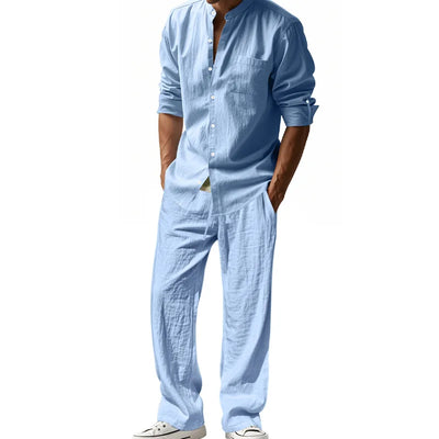 Button-Up Collar Lounge Set