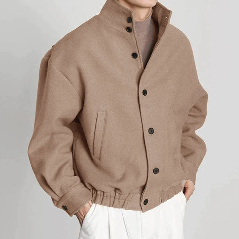 Minimalist Stand Collar Jacket