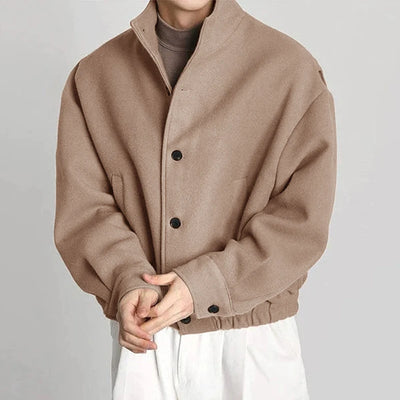 Minimalist Stand Collar Jacket