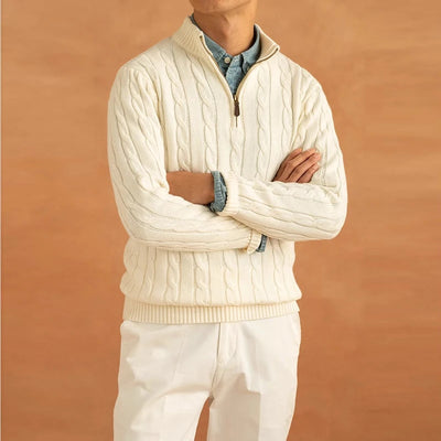 Classic Knit Zip Pullover