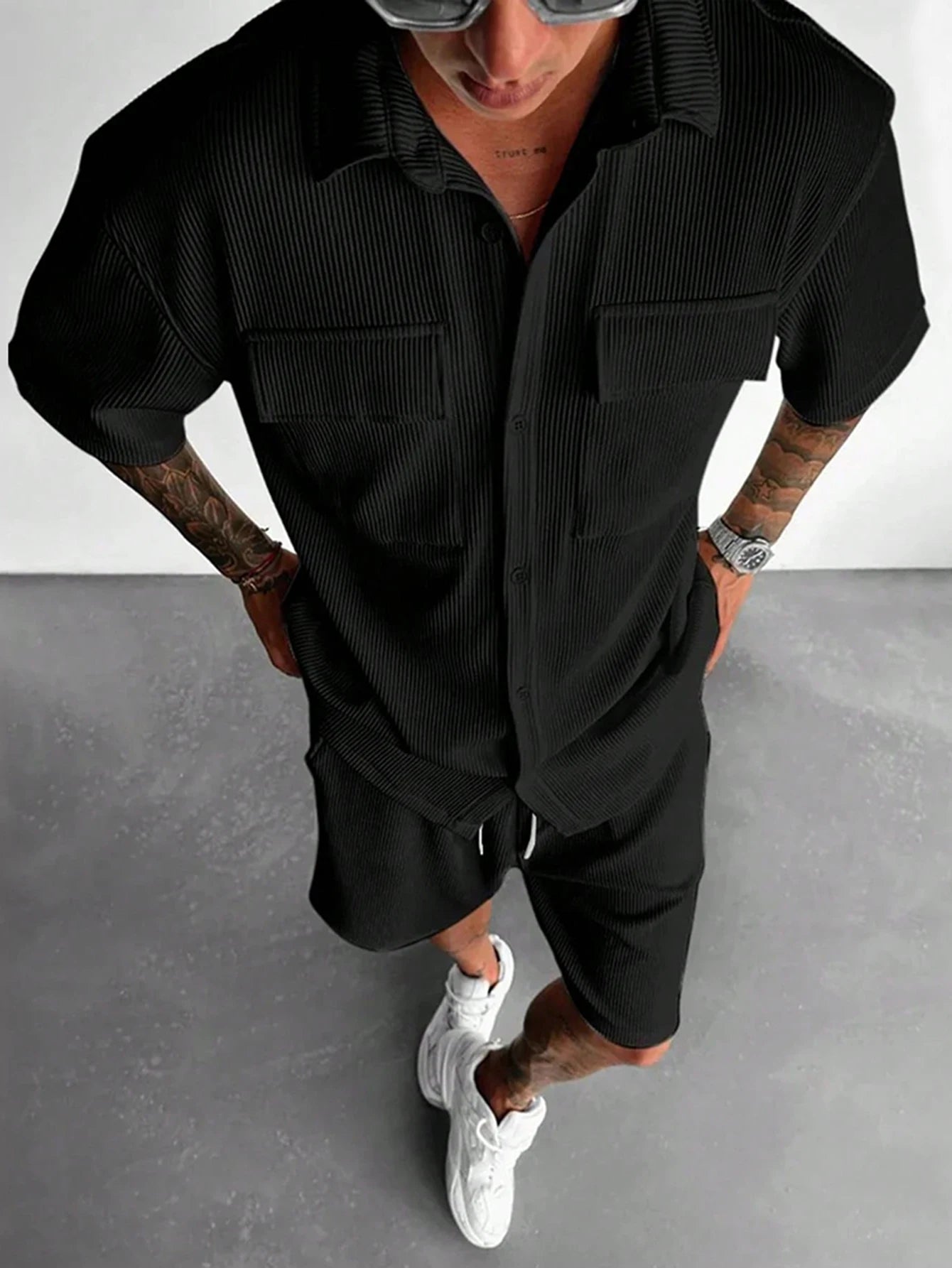 Ribbed Texture Lounge Set