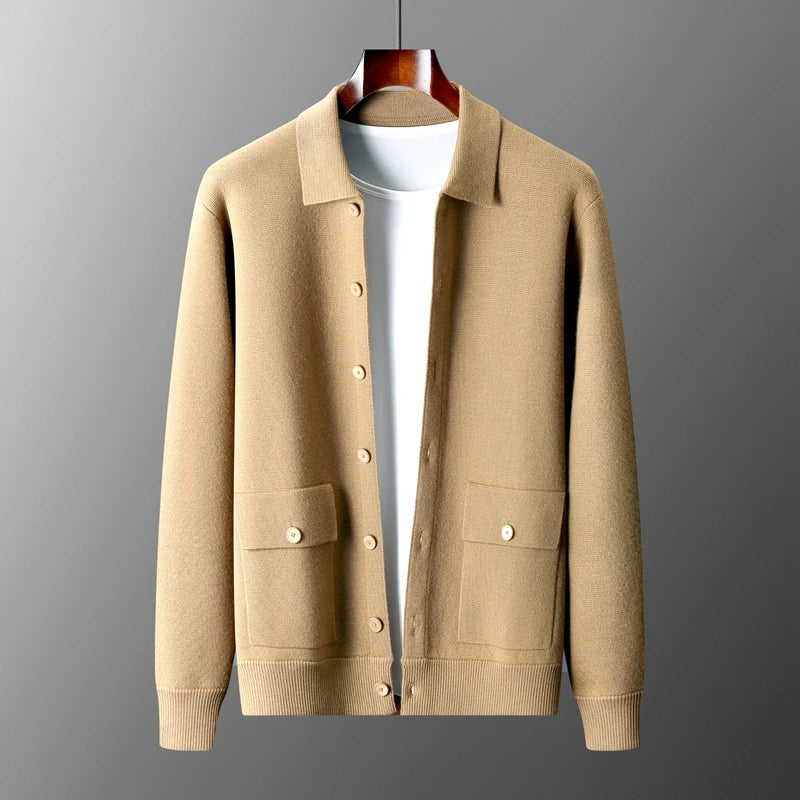 Wool Button-Up Cardigan