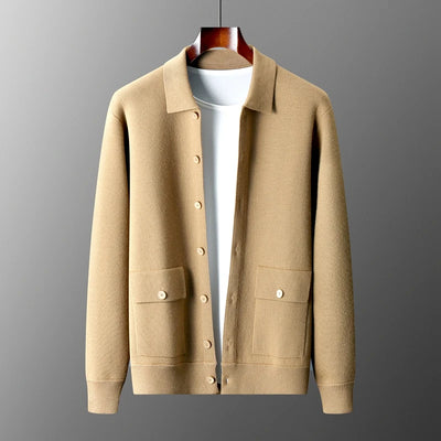 Wool Button-Up Cardigan