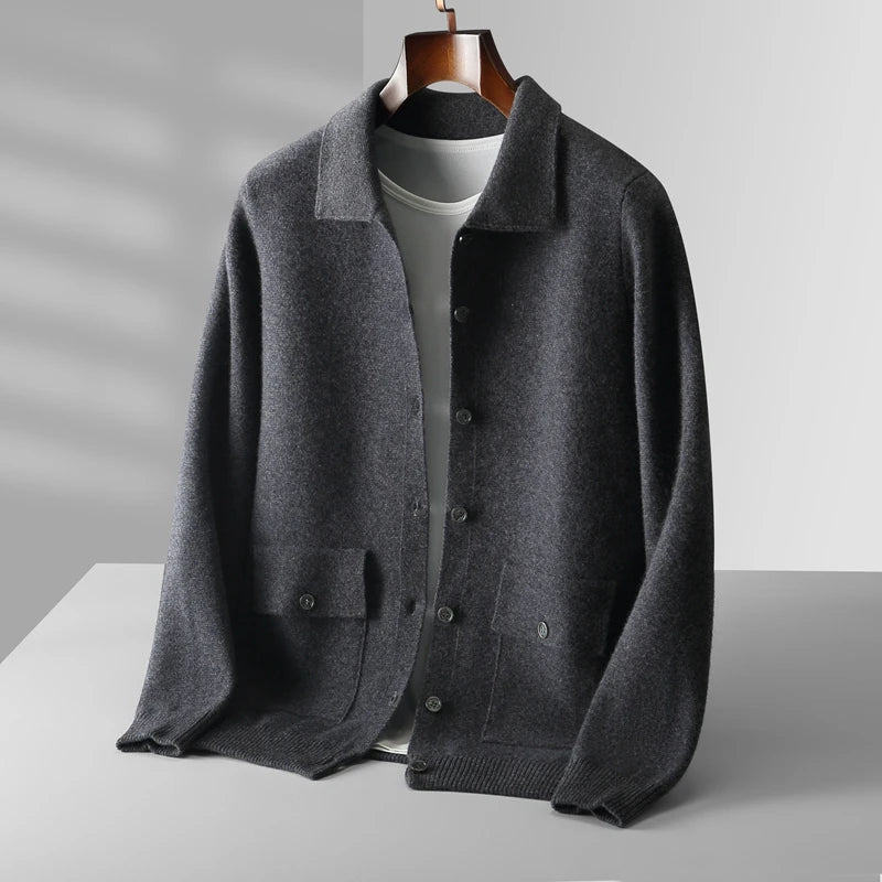 Wool Button-Up Cardigan