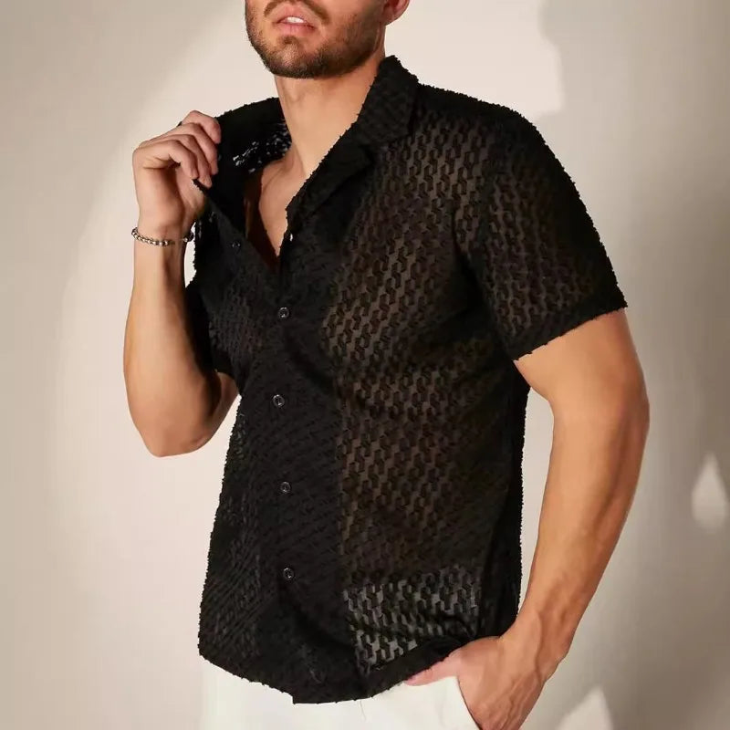 Shadow Weave Mesh Shirt