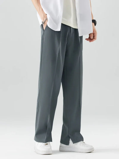 Minimalist Loose Fit Slit Pants
