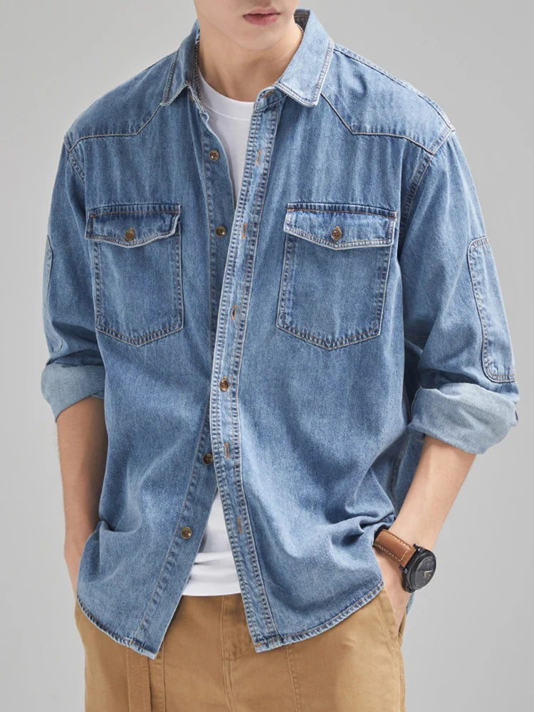 Vintage Washed Denim Shirt